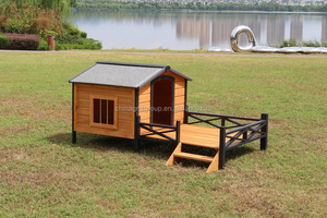 Caseta para Perros <span class=keywords><strong>de</strong></span> <span class=keywords><strong>Madera</strong></span> Moderna y Lujosa <span class=keywords><strong>de</strong></span> GMTPET, Personalizable, <span class=keywords><strong>de</strong></span> <span class=keywords><strong>Madera</strong></span> Maciza, Impermeable, Ecológica, Desmontable - Product Image 3