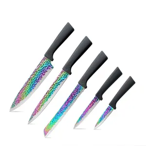 Factory Customized Wholesale Color Durable Efficient Cutting Knife Set with Plastic Handle