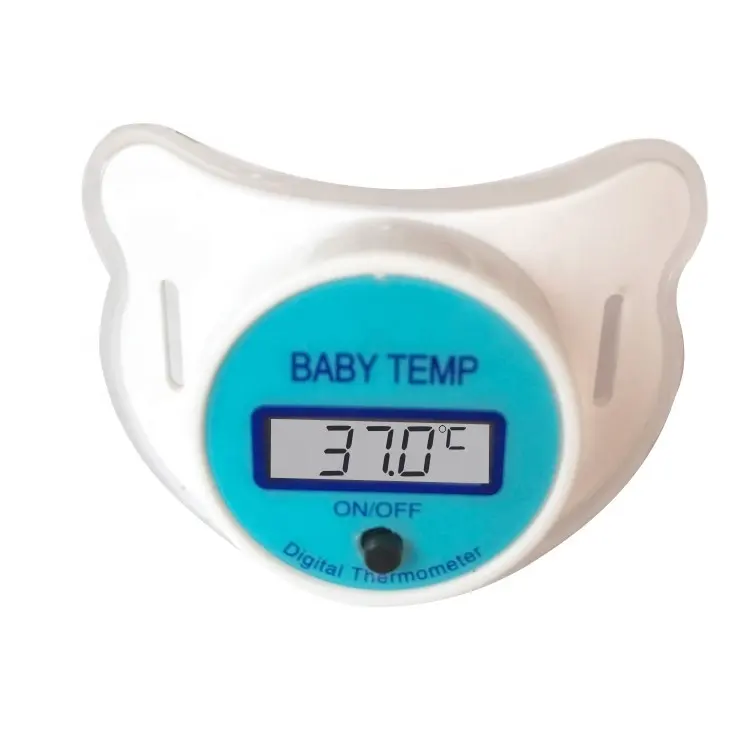 เครื่องวัดอุณหภูมิซิลิโคนสำหรับเด็ก,จอ LCD เพื่อความปลอดภัยในการดูแลหัวนมเด็กทางการแพทย์