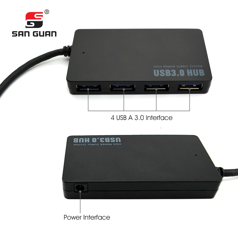 100% полностью контролируемый концентратор USB type C на 4 порта usb 3,0 тип A