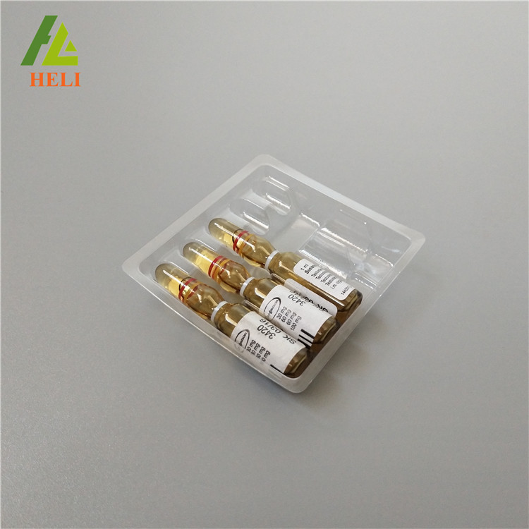 Plastic Blister Ampoule Tray 1ml*5 Type Disposable Ampoule Packaging Medical ,ampoule Bottles Clear Customized PVC SL-4001A-5