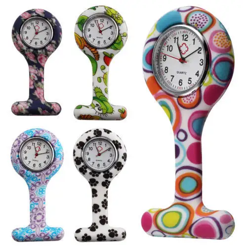 Relógio de silicone inoxidável, enfermeira, presentes para enfermeiras, enfermeiras, colorido, indicador redondo, quartzo, bolso, enfermeira, venda por atacado