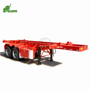 2 ejes de 20 a 40 toneladas de hormigón mezclador 20ft 40 pies esqueleto cuello de cisne semi remolque - Product Image 4