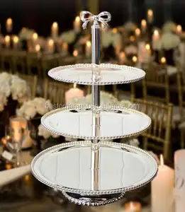 Verzilverd 3 Tier Cake Stand