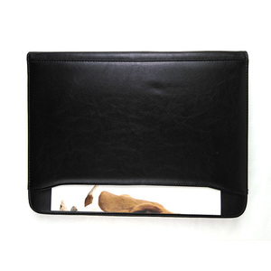 Office Conference Custom Size Embossing Presentation <strong>File</strong> <strong>Paper</strong> <strong>Folder</strong> Portfolio <strong>logo</strong> Document <strong>File</strong> Bag Zipper Closer PU Leather - Product Image 2