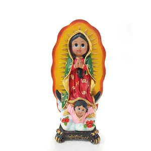 Estatua de la Virgen de Guadalupe, regalo católico para decoración del hogar