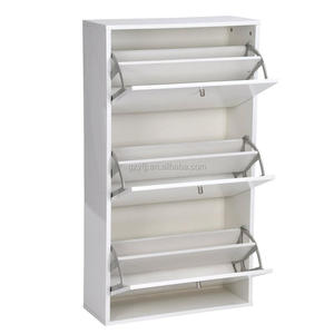 Moderno 3-nivel blanco estante del zapato del armario del cajón del Gabinete de diseño de entrada de madera organizador de zapatos <span class=keywords><strong>1008</strong></span> - Product Image 1