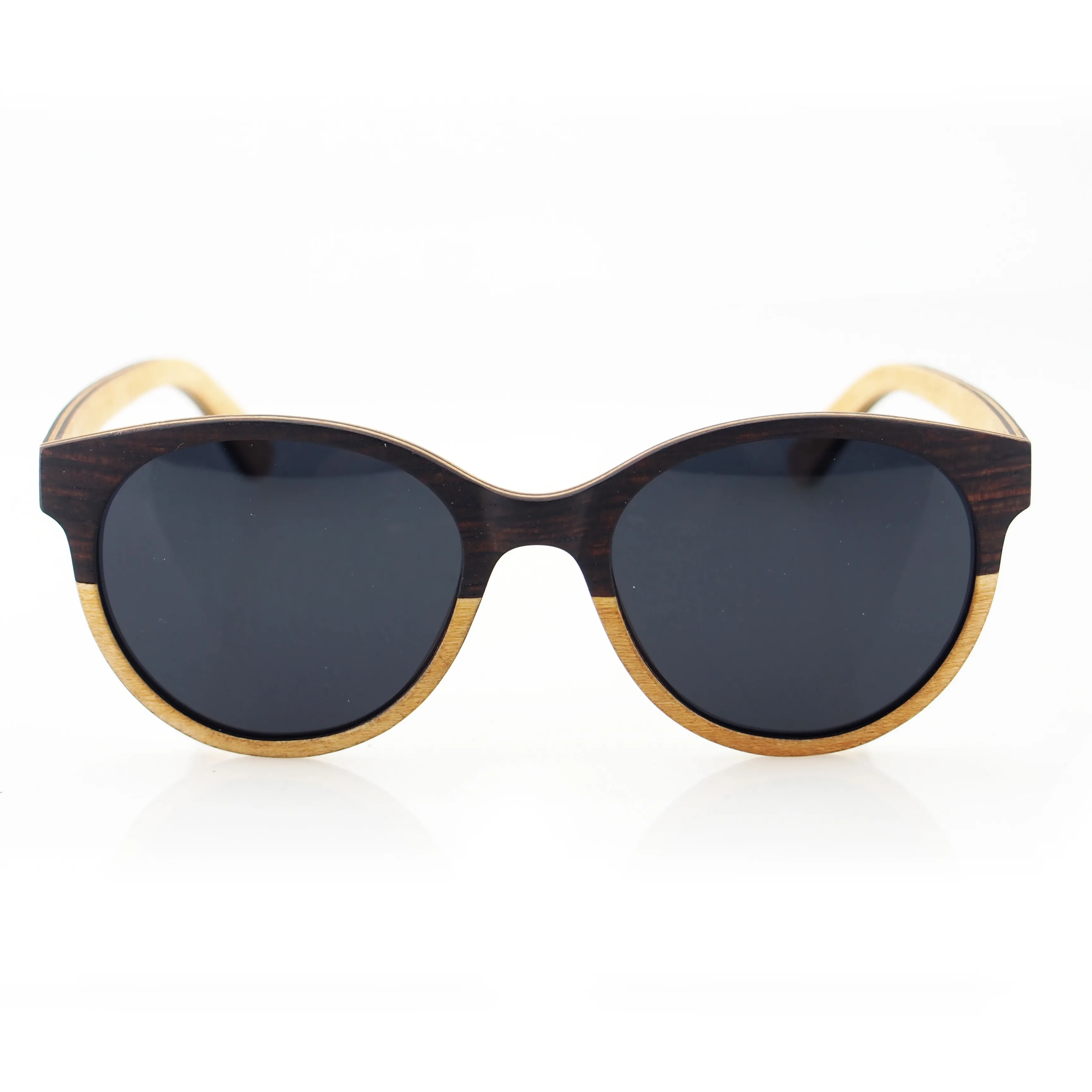 Eco-friendly Optical Frame Ebony Wooden Sunglasses With Polarized Lenses Summer Vintage Sunglasses