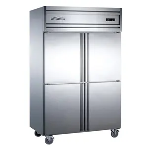 Dik Mutfak Statik Soğutma 4 Kapı Ticari Dondurucu Buzdolabı