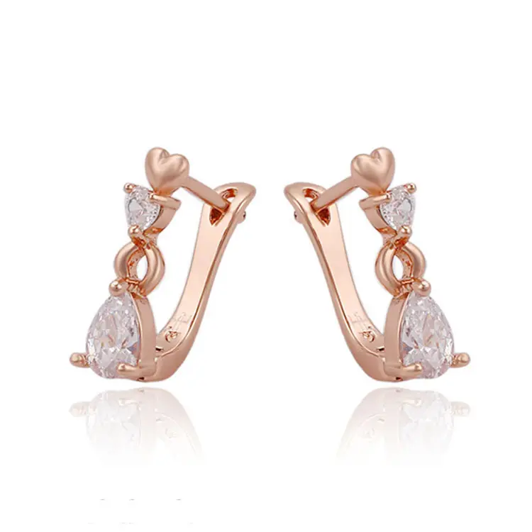 Rose gold color earrings, cheap earring for women,huggie cartilage earrings