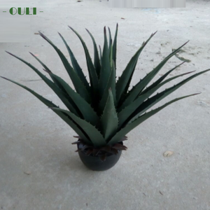 O-4004 80cm-21leavesFactory artificial al por mayor plantas <span class=keywords><strong>maguey</strong></span> puerto para decoración del hotel aloe planta <span class=keywords><strong>maceta</strong></span> para la decoración del jardín - Product Image 4
