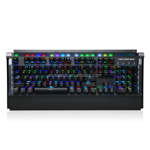 Marca de fábrica Usb Wired Professional Gaming Teclado mecánico RGB retroiluminado con Stwiches azules - Product Image 1