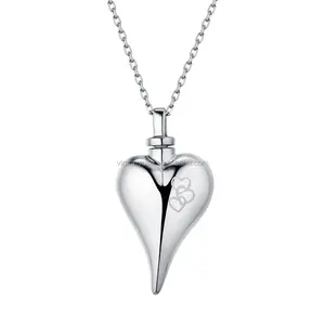 aromatherapy jewelry essential oil cremation Bone ash pendant open memorize Heart shape silver pendant urn jewellery