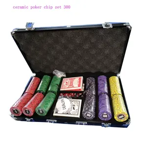 Set Chip Poker Keramik 10G Kustom 500 300 200 untuk Kasino