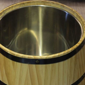 Thiết Kế Mới Lưu Trữ Gỗ Trang Trí Thùng Với Thép Không Gỉ Bán Buôn - Product Image 4