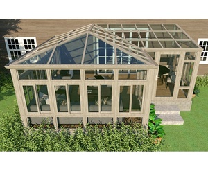 Attached Aluminium <strong>Frame</strong> Double Tempered Glass Extension Sunroom or Glass Green House - Product Image 5
