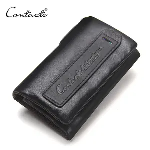 CONTACT'S House Keeper Wallet Multi Function Vintage Crazy Horse Leather Key Holder Wallet