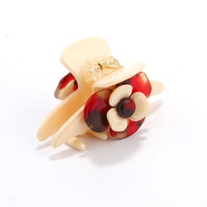 Pinzas de Pelo Elegantes con Forma de Cangrejo, Horquillas de Acetato de Lujo, Pinzas de Pelo Decorativas con Flores de Alta Calidad - Product Image 3