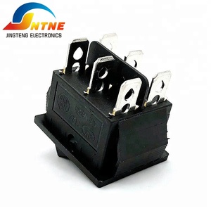 Grand courant JT604 3 voies 6 broches carré interrupteur à bascule KCD4 avec fonction de sur off sur avec six à souder pins - Product Image 3