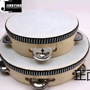 Usine vente directe de haute qualité couleur naturelle jouets musicaux <span class=keywords><strong>tambour</strong></span> à main tambourin en bois - Product Image 2