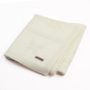 Giới Tính Trung Tính Quà Tặng Em Bé Tắm Dệt Kim Em Bé Chăn Afghanistan Với Hoa Văn Trái Tim Bướm - Product Image 3