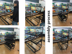 Móvil 3 capa estante de metal para frutas y verduras tienda al por menor en línea plataforma - Product Image 4