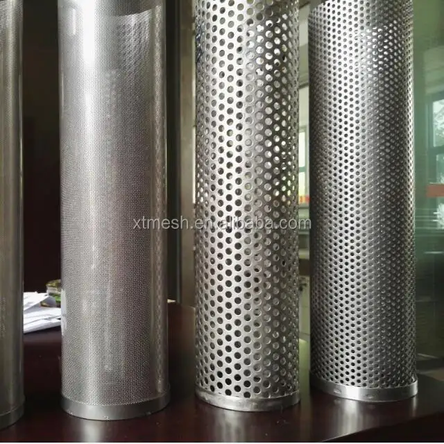 Оцинковонной железной завода отверстие фильтр круглое отверстие перфорированные металлические сетки трубы фильтр