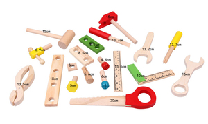 Semblant <span class=keywords><strong>jouer</strong></span> charpentier en bois enfants jouet outil ensemble - Product Image 4
