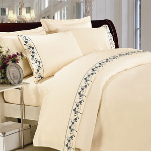 Parure de lit 100% coton, <span class=keywords><strong>drap</strong></span>-housse de couleur unie, motif floral, queen size - Product Image 6
