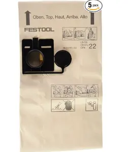 Saco de papel universal para aspirador, para festool 452970 ct22 ct44/456874 452972 e sr200 sr201 sr202