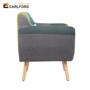 Ziye — chaise de salon décorative, <span class=keywords><strong>fauteuil</strong></span> avec design <span class=keywords><strong>patchwork</strong></span>, recouvert de tissu Offre Spéciale, pour salon, hôtel - Product Image 4