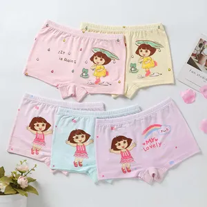 Ropa interior encantadora de algodón puro para niños, ropa interior para niñas con bonito diseño de dibujos animados