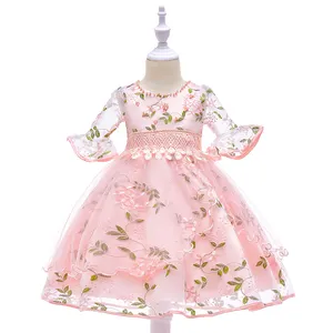 MQATZ nuevo modelo vestidos boda Niñas Ropa de fiesta para niños bebé niña manga larga vestido causal L5015