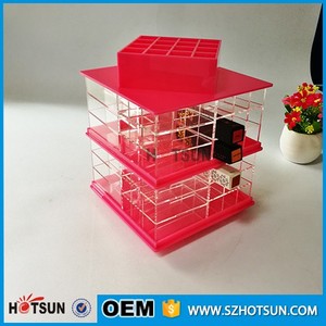 Nouveau design en gros rouge à lèvres en plexiglas titulaire, rouge à lèvres présentoir, acrylique filature rouge à lèvres tour - Product Image 1