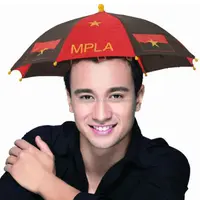 Guarda-chuva da cabeça promocional do quadro de aço raius, pode guarda-chuva, chapéus guarda-chuva!