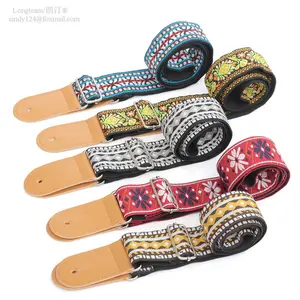 bohemia style acoustic guitar strap bass and electric jacquard guitar strap embroidery style guitar straps