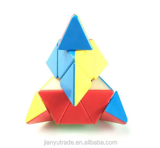 Pirâmide de plástico feito sob encomenda, mini cubo mágico promocional brinquedos