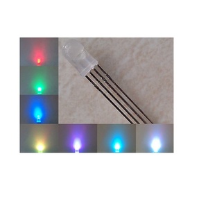 4 pieds laiteux/clair lentille couleur 5mm RVB flash Led lampe - Product Image 1