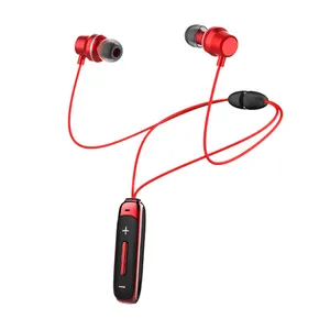 Alla moda di Bluetooth Cuffie Senza Fili Neckband Flessibile Sport Vestibilità sicura in-Ear Auricolari Stereo Auricolare Cuffia Magnetica