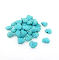 12mm Hartvorm Gemstone Blue Turquoise Howliet Kralen