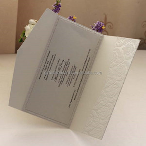 Cartes d'invitation de mariage originales en flocage avec boucle - Product Image 3