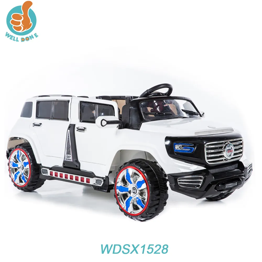 WDSX1528 2015 новейшая игрушечная машинка на батарейках для детей, 4-местная Детская электрическая машинка с 4 открывающимися дверями