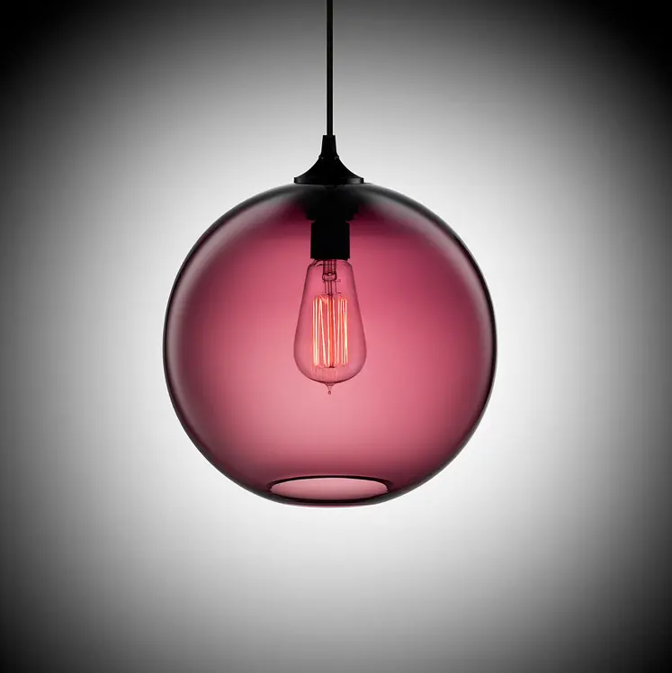 Dekorative Industrielle Vintage Glas Ball Welt Hängen Decke Lampe Glas Anhänger Licht