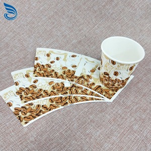 6 oz encargo buen precio impresión flexográfica fan taza de papel/taza de hojas de papel - Product Image 3