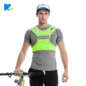 Fluorescent Mesh <span class=keywords><strong>Sécurité</strong></span> à <span class=keywords><strong>Vélo</strong></span> LED Clignotant <span class=keywords><strong>Lumineux</strong></span> Réfléchissantes Courir <span class=keywords><strong>Gilet</strong></span>. - Product Image 4