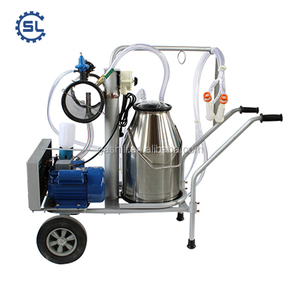 Piston pump electric driven single cow breast milking machine