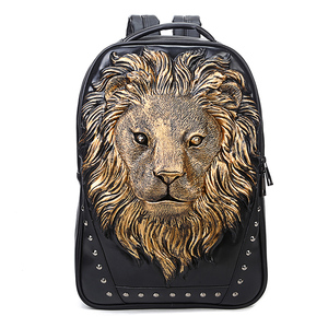 3D Fashion Unique <strong>Men</strong> <strong>Backpack</strong> Casual Wholesale PU <strong>Leather</strong> <strong>Backpack</strong> - Product Image 2