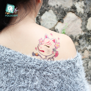 Tatuajes temporales a prueba de agua para hombre y mujer, diseños de tatuajes de <span class=keywords><strong>animales</strong></span> koi fish cat, Mangas de brazo falso, suministros de tatuaje temporales - Product Image 6