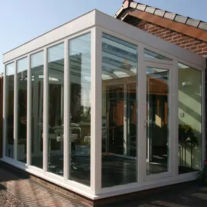 China new design aluminum garden green house/aluminum conservatory Glass House Prefabricated sunroom with tempered glass