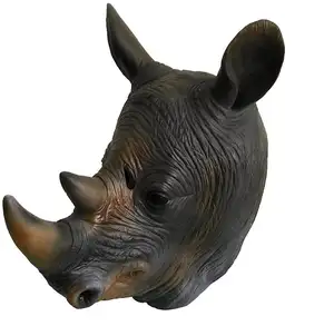 Réaliste En Caoutchouc de Luxe Animaux Masques & Diable Halloween latex rhinocéros masque